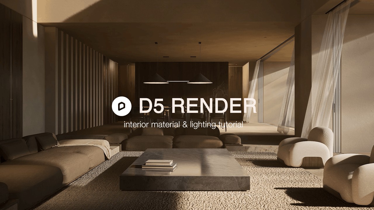 Interior Lighting & Materials in D5 Render | Full Tutorial - YouTube