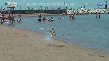 Heli Smackdown on the beach, Luigi Rungi - T-Rex 700N - Crash