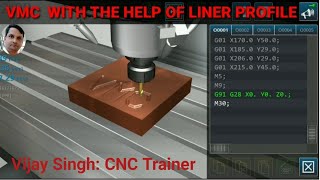 #VMC WRITING PROGRAMME WITH THE HELP OF #LINEAR PROFILE CUTTING #PRACTICALLY BY VIJAY SIR ..