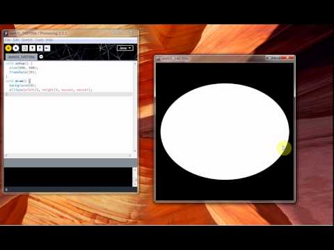 Processingでマウスの動きに合わせて変化する図形を描画～その１