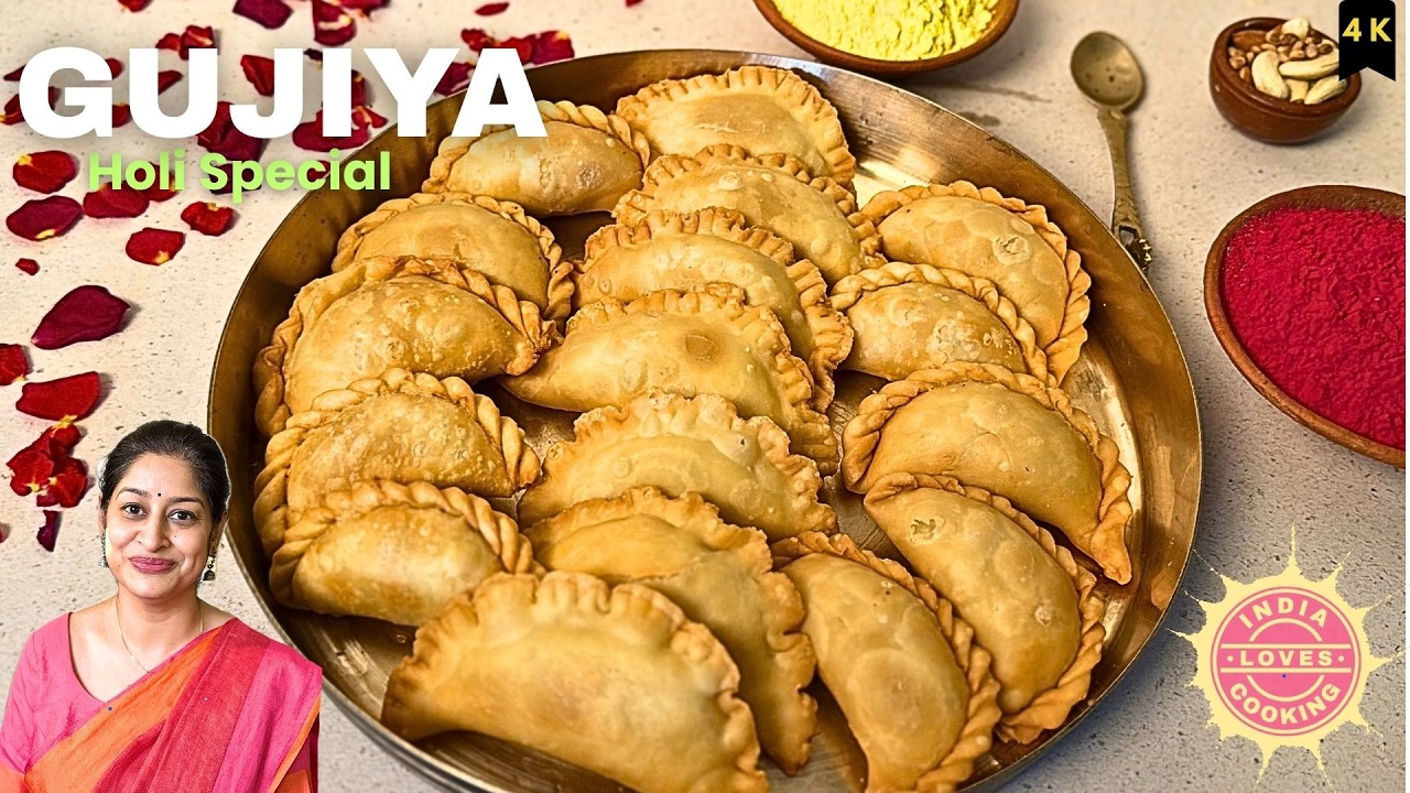 Market जैसी बढ़िया खस्ता मावा / खोया गुजिया | Bonus चाशनी वाली + Baked | Holi Mawa Gujiya / Karanji
