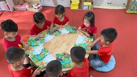 Các bé trường MN xã Phúc Than hưởng ứng ngày hội đọc sách và văn hóa đọc sách năm 2025