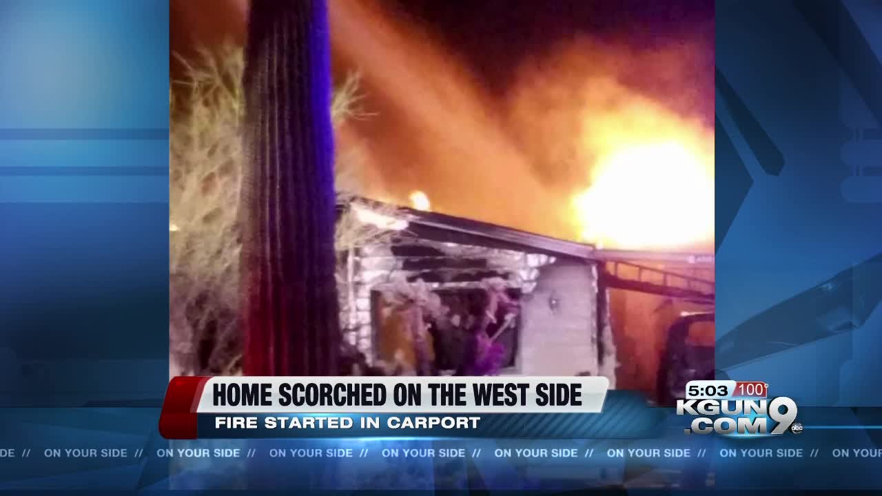 Double wide catches fire in Tucson Estates community - YouTube