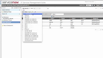 ServiceNow - Database Views