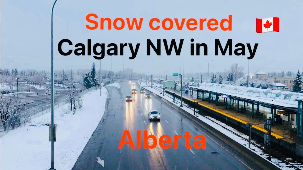 Spring snowfall in Calgary NW, while NE is dry, May 9, 2022 - YouTube