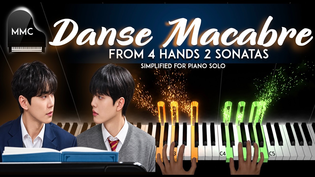 Danse Macabre from Four Hands Two Sonatas Kdrama piano cover/tutorial + sheet music (short version)
