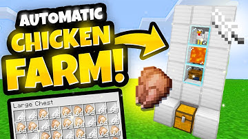 EASIEST Automatic AFK Chicken Farm Tutorial (Java & Bedrock) - Minecraft 1.20