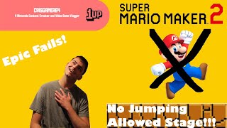 Super Mario Maker 2 Epic Fails of Deaths Of No Jumping Allowed Stage
