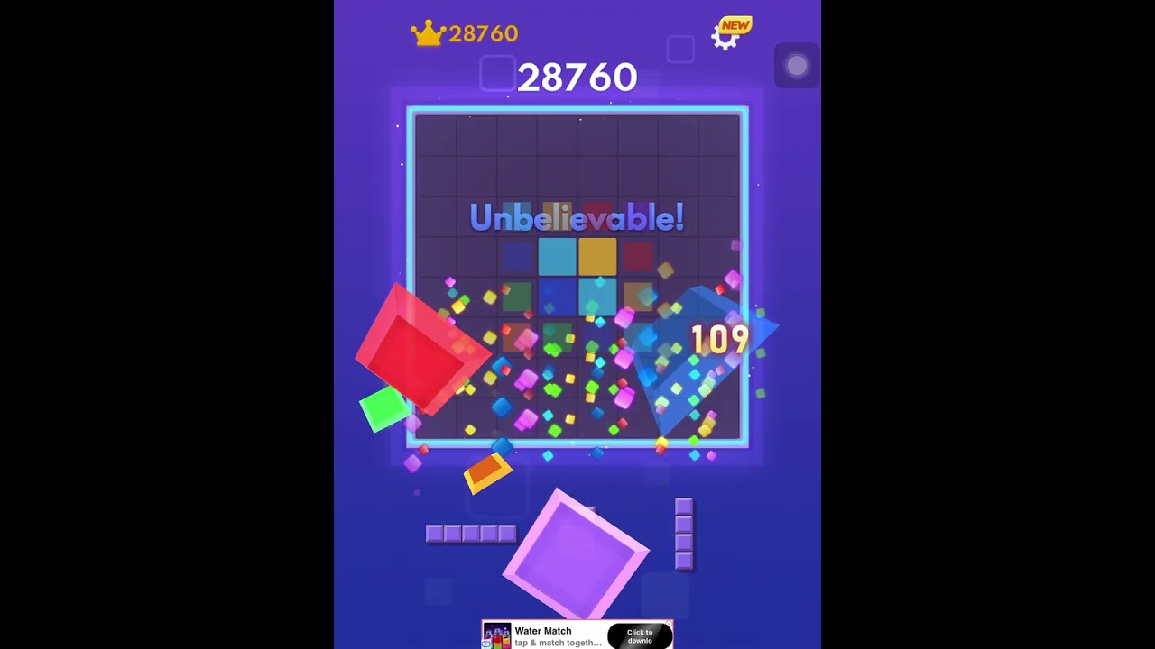 Although I lost in the end I still broke my record in block blast