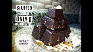 Stuffed chocolates only in 20 mins|5 ingredients| Coconut and Almond | Raksha Bandhan special|