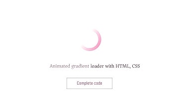Animated gradient loader with HTML, CSS || Complete code