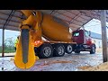 NEW Concrete Truck VERY FIRST Pour 36x48 Pole Barn Floor 