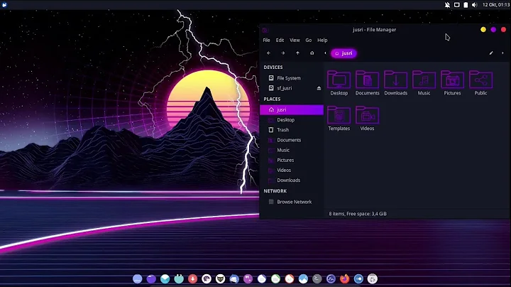 xfce desktop (xubuntu 20.04+Sweet themes+icons (sweet+tela)+plank)