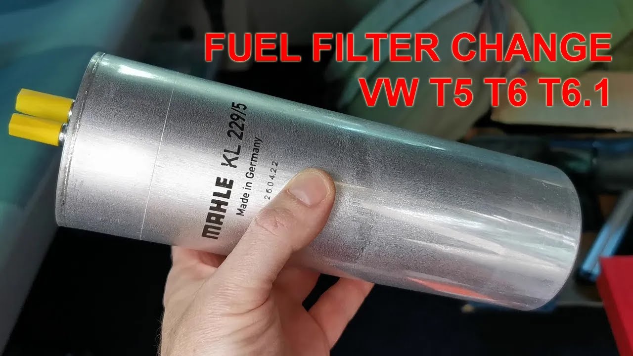 Changing fuel filter on VW T5, T6 & T6.1 - how to replace - YouTube