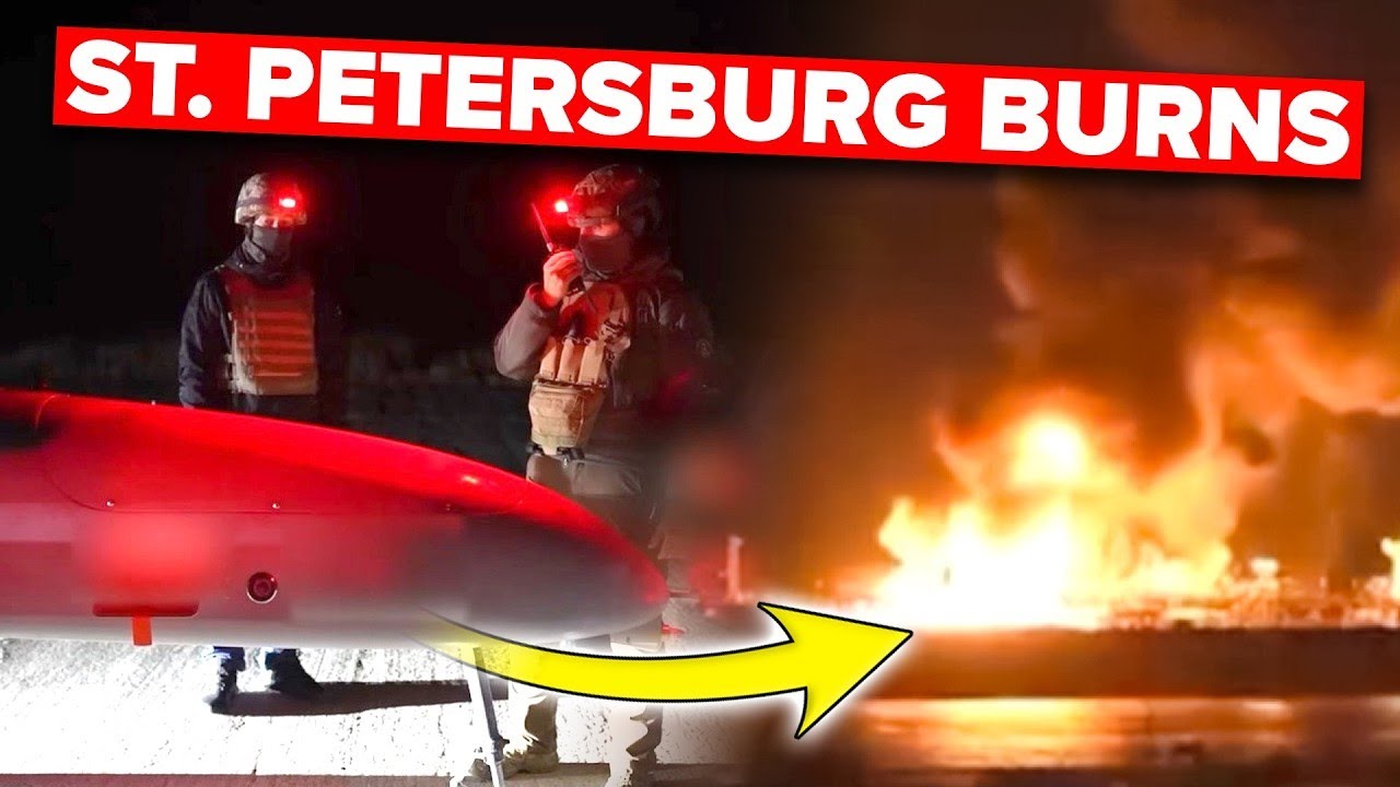Russia in FLAMES as Ukraine UNLEASHES Record Drone Assault on St. Petersburg!