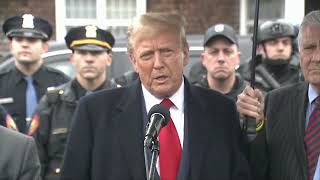 Trump speaks at the wake of NYPD Officer slain by Illegal