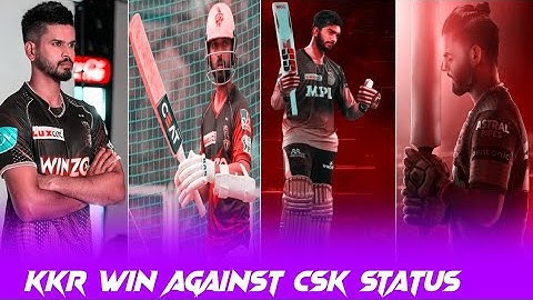KKR win against Csk Status || 4k Status full screen || kkr win Status 2022 ||kkr win whatsapp status