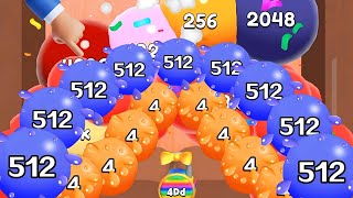 😂 Jelly 2048 ( 4096, 16384.. 1,000,000,000,000) blob merge 3d 🆚 Death puzzle 2048 gameplay part 1024 screenshot 1