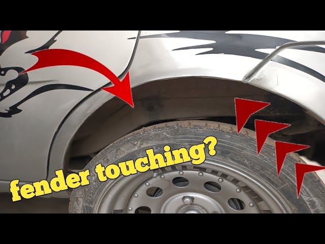 CAR Rear Wide Tyre Fender Touching Problem 100% Solution