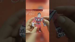 shortes boneco de papel power Rangers troca de cabeça