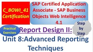 BusinessObjects Report Design II:Unit8a:Practical Examples: Additional Reporting Techniques