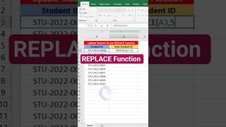Replace Function in Excel #excel #exceltips #exceltricks #exceltutorial #officetips#shorts #trending