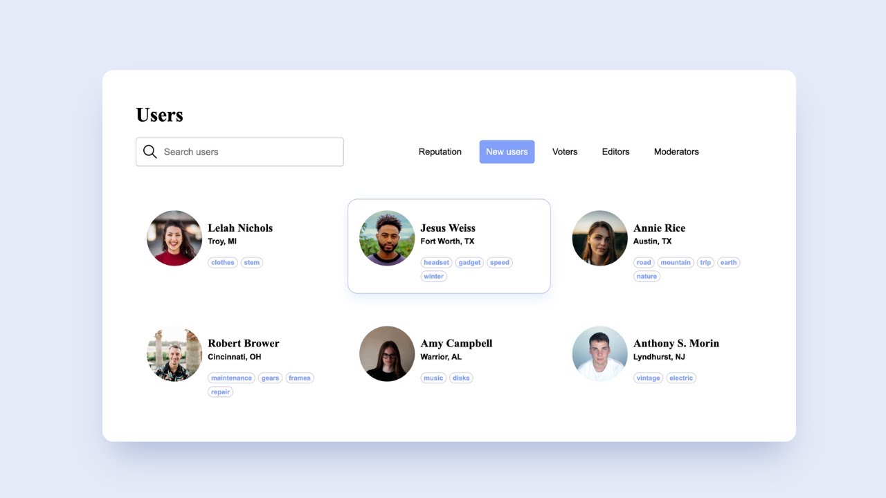 Day 19 | 100 Days Of Code | User List with search functionality