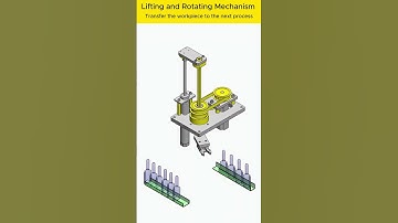 Liftign and Rotating Mechanism #autocad #engineering #mechanism #machine #mechanical #3d #solidworks