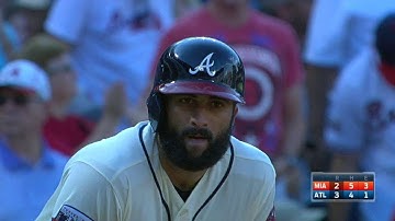 MIA@ATL: Markakis gives Braves the lead on a single