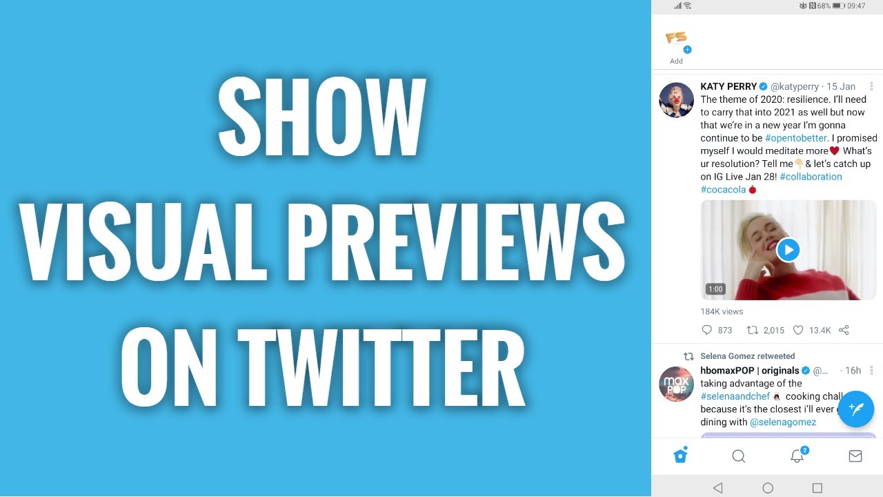 How To Show Visual Previews On Twitter - YouTube