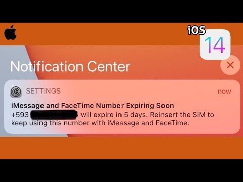 iMessage and FaceTime Number Expiring Soon Reinsert the SIM to keep Using this Number with iMessage