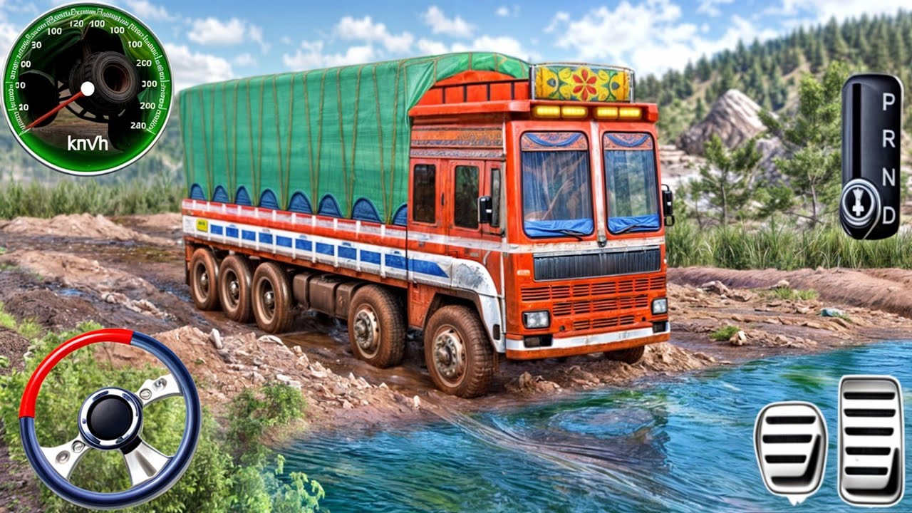 Indian Mountain truck driving Simulator - offroad -Android Gameplay #3