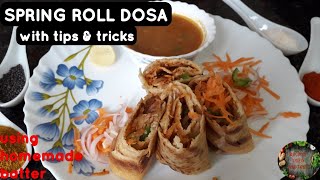 Spring Roll Dosa | How to Make Spring Roll Dosa at Home | Chinese Dosa Recipe