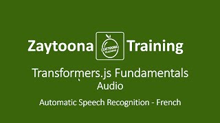 Transformers.js Fundamentals - Audio: Automatic Speech Recognition - Non English