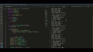 Student Management System In C with SOURCE CODE| TERMINAL |LINUX|UBUNTU|UNIX