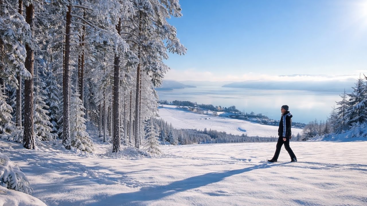 Slow Village Morning | Winter Forest Walk | Cooking Baked Fish, Oat Meatballs