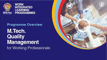 Programme Overview | M.Tech. Quality Management for working professionals