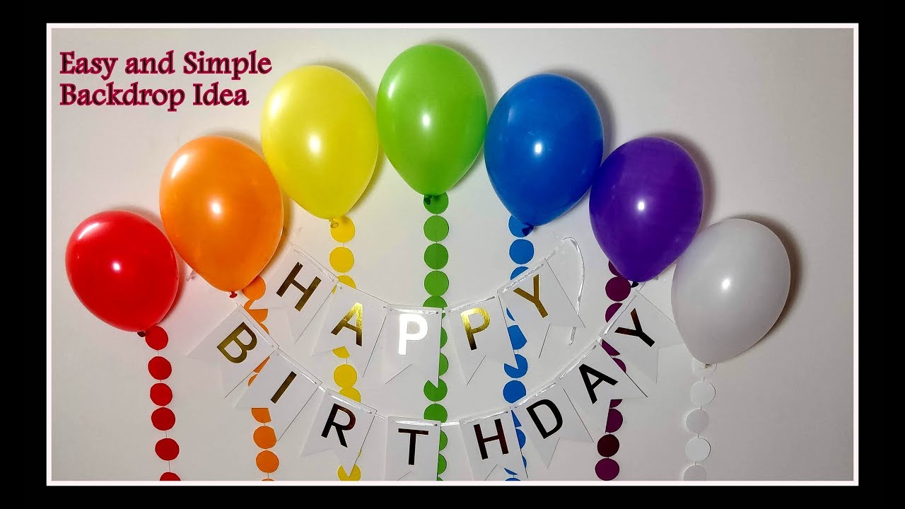 Birthday Decoration| very easy and simple decoration ideas at home ...