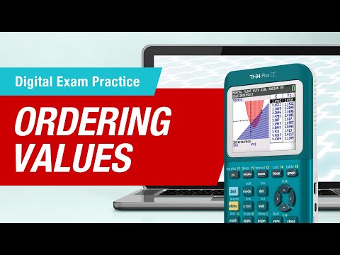 How to order values from least to greatest on the exam: TI-84 family