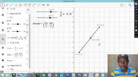 Division of a Line into given Ratio Coordinate Geometry