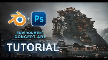 Create a Fantasy City! Environment Concept Art Tutorial with Blender and Photoshop Trailer