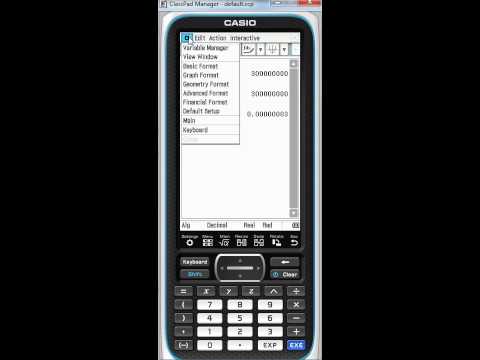 Working with Standard form (scientific notation) on the Casio Classpad 2