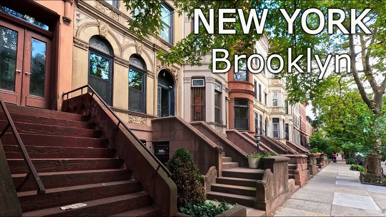 New York - Walking tour Brooklyn Prospect Heights NYC  4К 60fps