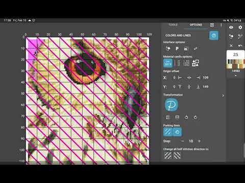 Diagonal parking lines in Cross stitch Paradise #crossstitch #flosstube