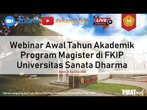 Webinar Awal tahun Akademik 2020/2021 Program Magister di FKIP Universitas Sanata Dharma