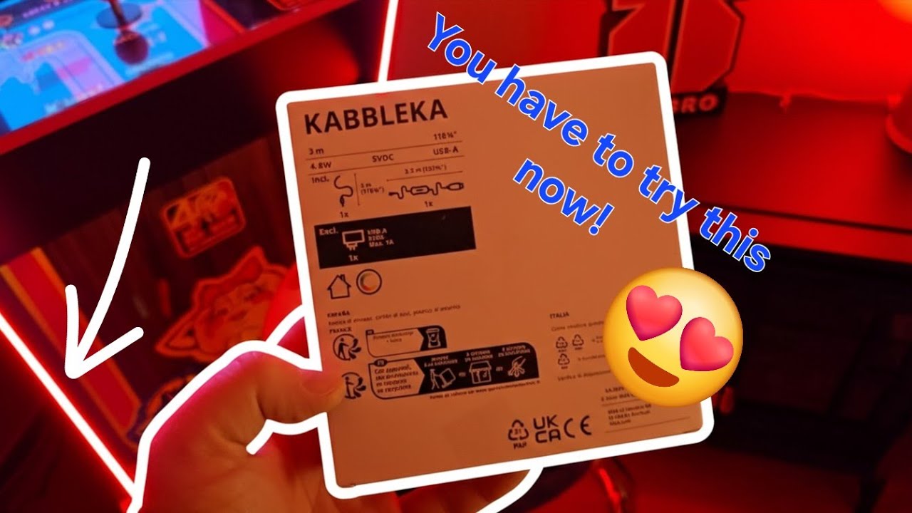 Ikea Kabbleka led-strip, perfect for your arcade!