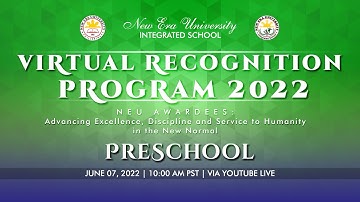 VIRTUAL RECOGNITION PROGRAM 2022 - PRESCHOOL