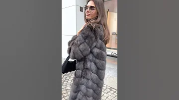 Роскошная шуба из баргузинского, седого соболя