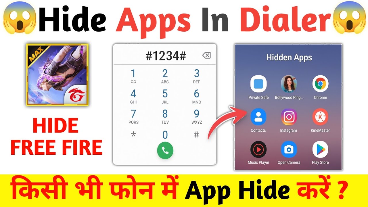 How To Hide Apps in Dialer ( Free Fire /Apps ) | Dialer Me App Hide Kaise Kare | Hide Apps in Dialer