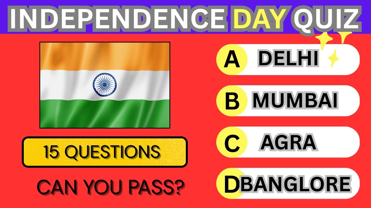 Independence Day Quiz for Kids 🇮🇳 | 15 Fun Questions About India